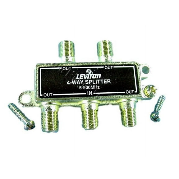 900 MHz GOLD Plated 4-Way Video Distribution Splitter C5004