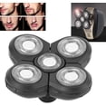 thumbnail image 5 of QUETO Tête de Rasoir, Lames de Rechange Étanches à 5 Lames Têtes de Rasage Universelles pour Rasoir Électrique Rotatif (Noir), 5 of 5