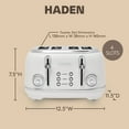 thumbnail image 4 of Haden Chelsea Grille-Pain en Acier Inoxydable 4 Tranches, Fentes Extra Larges, Ivoire & Chrome, 4 of 9