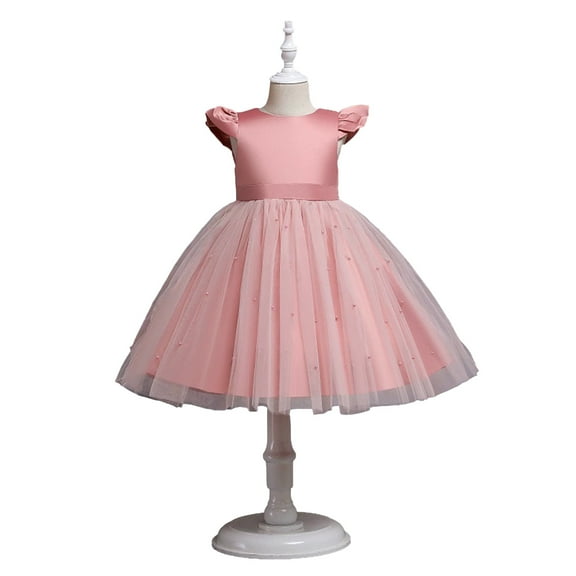 Fesfesfes Girls Baby Princess Dress Long Skirt Solid Tulle Dress Puffer Show Dress Elegant Dress On Sale