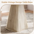 thumbnail image 4 of UHOMEPRO Round Dining Table, 47" Circle Kitchen Table for 4-6, Farmhouse Dining Room Table with Sturdy Wood Strip Base, Modern Dining Table for Dining Room Living Room, Beige(Only Table), 4 of 7