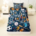 thumbnail image 3 of Erosebridal Initial Alphabet M Twin Sheet Sets,American Rugby Sport Games Kids Bedding For Boys 3-Piece, 3 of 6