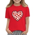 thumbnail image 6 of Plebaso Boys Girls Valentine's Day T-Shirts Graphic Cute Tee Casual Short Sleeve Crewneck Summer Tops, 6 of 7