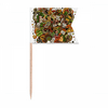 Casino Bar Poker Card Chips Jackpot Illustration Toothpick Flags Labeling Marking for Party Cake Food Cheeseplate