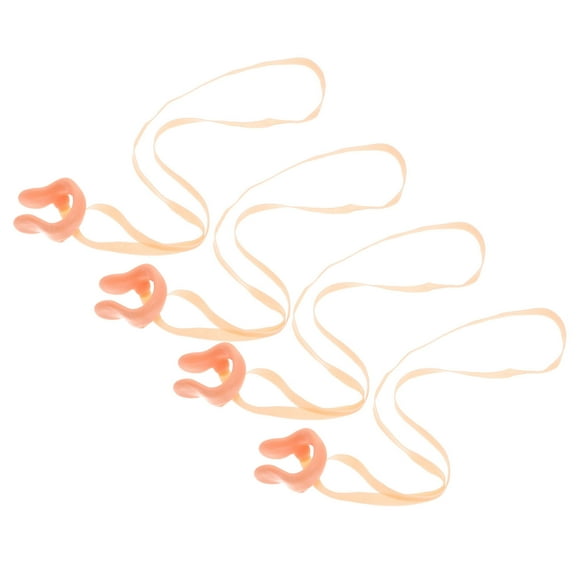 WORGEOUS 6pcs silicona natación clip de la nariz con correa de protección de la nariz accesorio de natación para niños y adultos