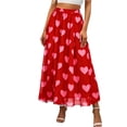 thumbnail image 1 of RXMEKW Jupe Midi en Mousseline Imprimée pour Femmes, Ourlet Évasé Fluide, Taille Élastique, Style Bohème, pour Tenue Décontractée et Fêtes, 1 of 7