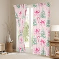 thumbnail image 3 of Homewish Kawaii Bow Curtains Pack of 2 (42x84 Each),Cartoon Christmas Tree Curtains Blackout,Ppink Green Bedroom Curtains For Girl Teens,Super Cozy Room Decor, 3 of 6