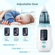 Aparatoo Nasal Aspirator Baby, Electric Nose Suckers, 4 Silicone Tips and 3 Suction Levels, Rechargeable Baby Nasal Aspirator, Anti-Backflow Snot Sucker for Newborns, Toddlers