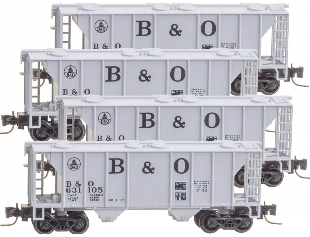 MicroTrains MTL ZScale PS2 Covered Hoppers Baltimore & Ohio/B&O 4Pack