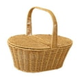 thumbnail image 3 of Baoblaze Picnic Basket Organizer Basket Decor Storage Bin Multipurpose Storage Basket L Oval, 3 of 8