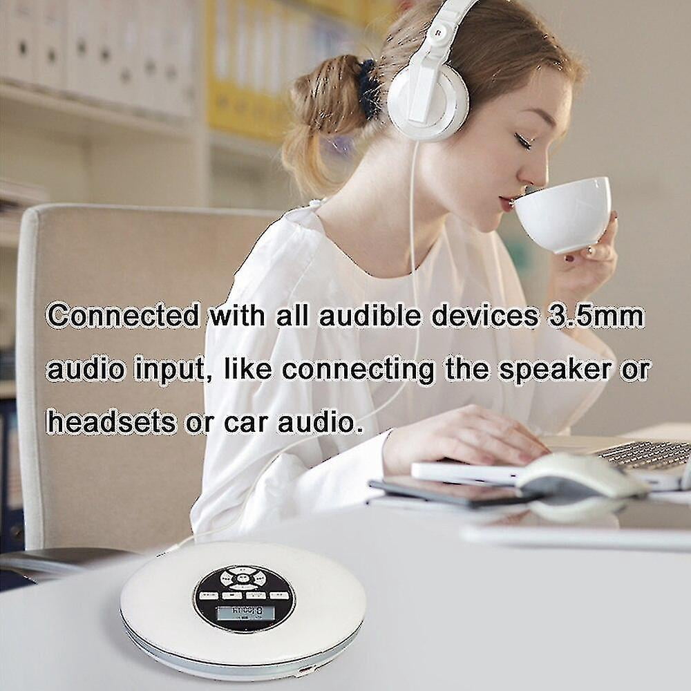 Cd Players Recorders Round Style Portable Cd Player Headphone Hifi Music Reproductor Cd Walkman Discman Player With Aux