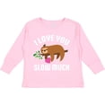 thumbnail image 3 of Inktastic Valentine's Day I Love You Slow Much with Cute Sloth Boys or Girls Long Sleeve Toddler T-Shirt, 3 of 5