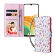 thumbnail image 1 of Compatible with Samsung Galaxy A33 5G Case Retro Gilded Flower PU Leather RFID Blocking Wallet Cover, 1 of 5