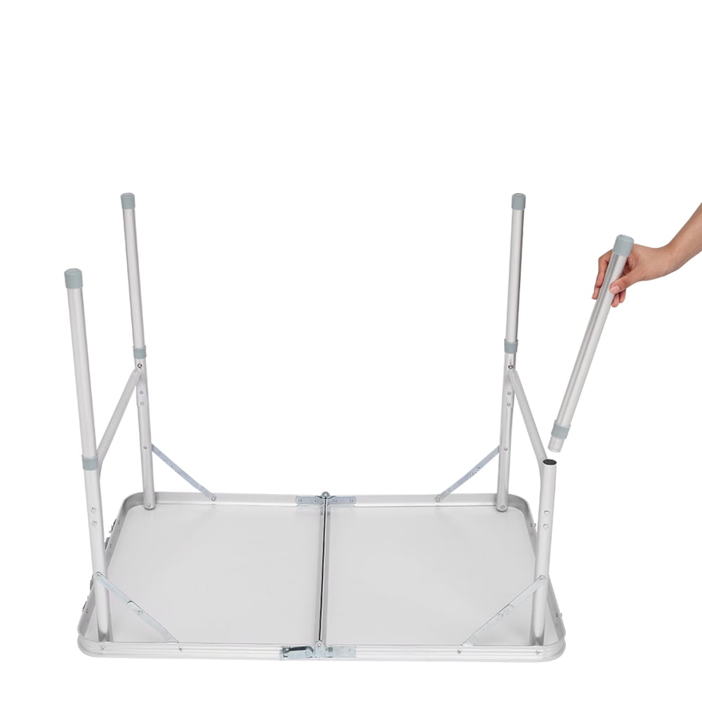Aluminum Alloy Folding Table White, 90x60x70cm