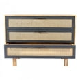 thumbnail image 3 of Moe's Home Collection Commode de Bachelier en Bois à 3 Tiroirs, Naturel/noir, 3 of 9