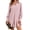 Pink, variant on Long Sleeve Women Casual Button Down Shirt Dress Collared Pleated Swing Mini Dresses
