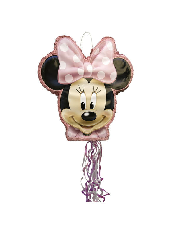 Minnie Mouse Pinata, Pull String, 19.5in x 18.25in
