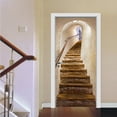 thumbnail image 3 of 3D Stone Ladder Peel and Stick Door Stickers Self-Adhesive Wallpaper Door Murals Decal for Bedroom Home Decor,SP-F051,XL(47.5x215cmx2Pcs, 3 of 14