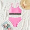 thumbnail image 6 of Linfrsh Bathing Suit for Women Tummy Control,Modest High Waisted Bikini Sets Cute Halter 2 Piece Swim Suit 2024 Light Pink,M, 6 of 7