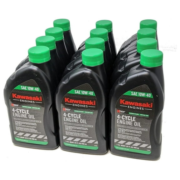Kawasaki 12PK Genuine OEM 10W40 Motor Oil Quart 4-Cycle K-Tech 99969-6296