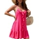 thumbnail image 3 of Vestido con Tirantes Finos para Mujer, Ideal para Vacaciones. Rojo S, 3 of 8