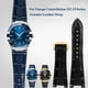 thumbnail image 2 of Correa de reloj de cuero genuino para Omega Constellation serie 131.33 Correa 131.13 Muesca azul 25x13 mm 25x14 mm Pulsera de reloj de negocios, 2 of 5