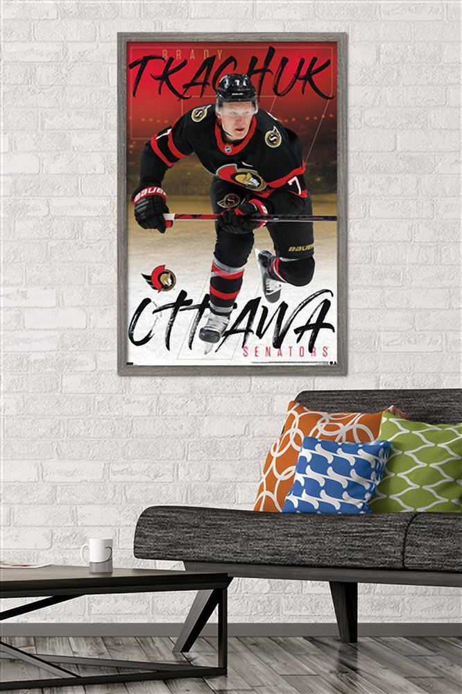 NHL Ottawa Senators - Brady Tkachuk 21 Wall Poster, 22.375" x 34", Framed