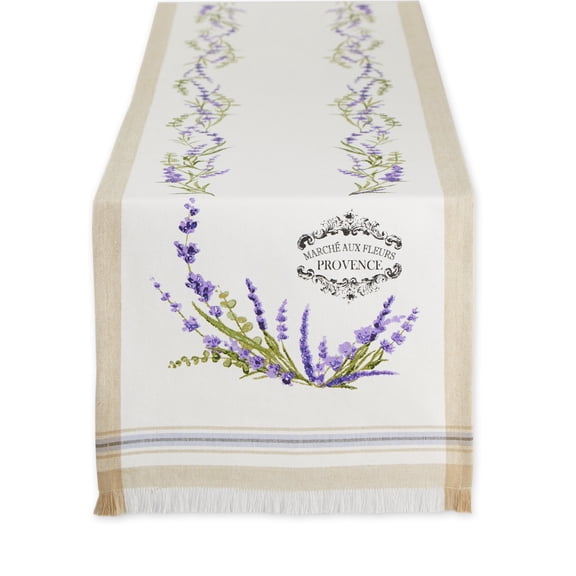 LAVENDER EMBELLISHED TABLE RUNNER 14x72
