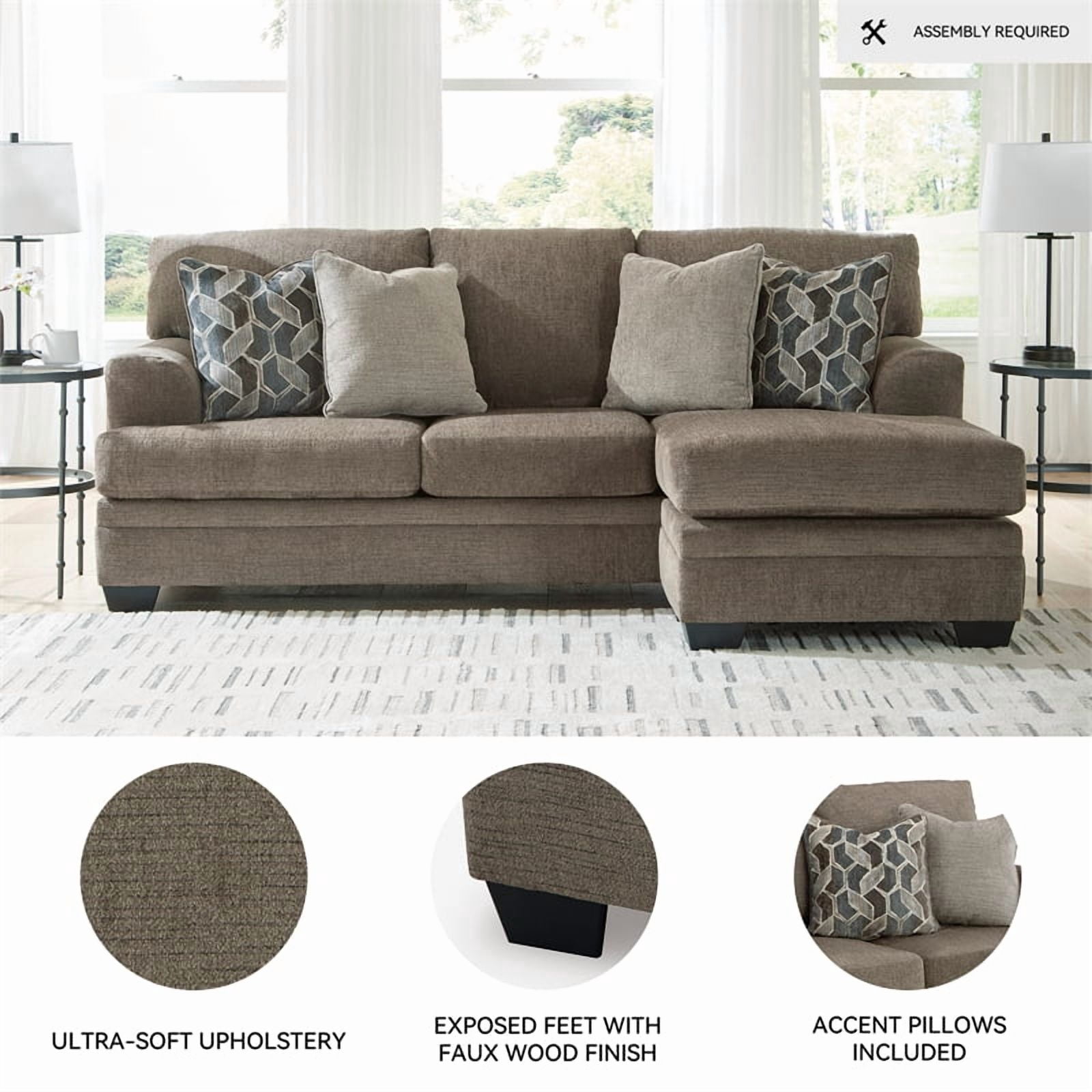 Ashley Furniture Stonemeade Nutmeg Sofa Chaise