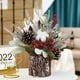 thumbnail image 5 of Adornos navideños, regalos navideños, miniárboles de Navidad artificiales preiluminados, decoraciones navideñas de interior con luces, pequeños árboles de Navidad de bayas y piñas, decoración navideña, 5 of 6