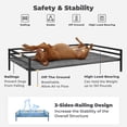 thumbnail image 2 of ZXNYH Metal Elevated Dog Bed, Cooling Raised Pet Cot with Chew Proof and Washable Textilene Mesh, No-Slip Feet and Stable Rustless Frame for Indoor & Outdoor, Medium, Brown, 2 of 8