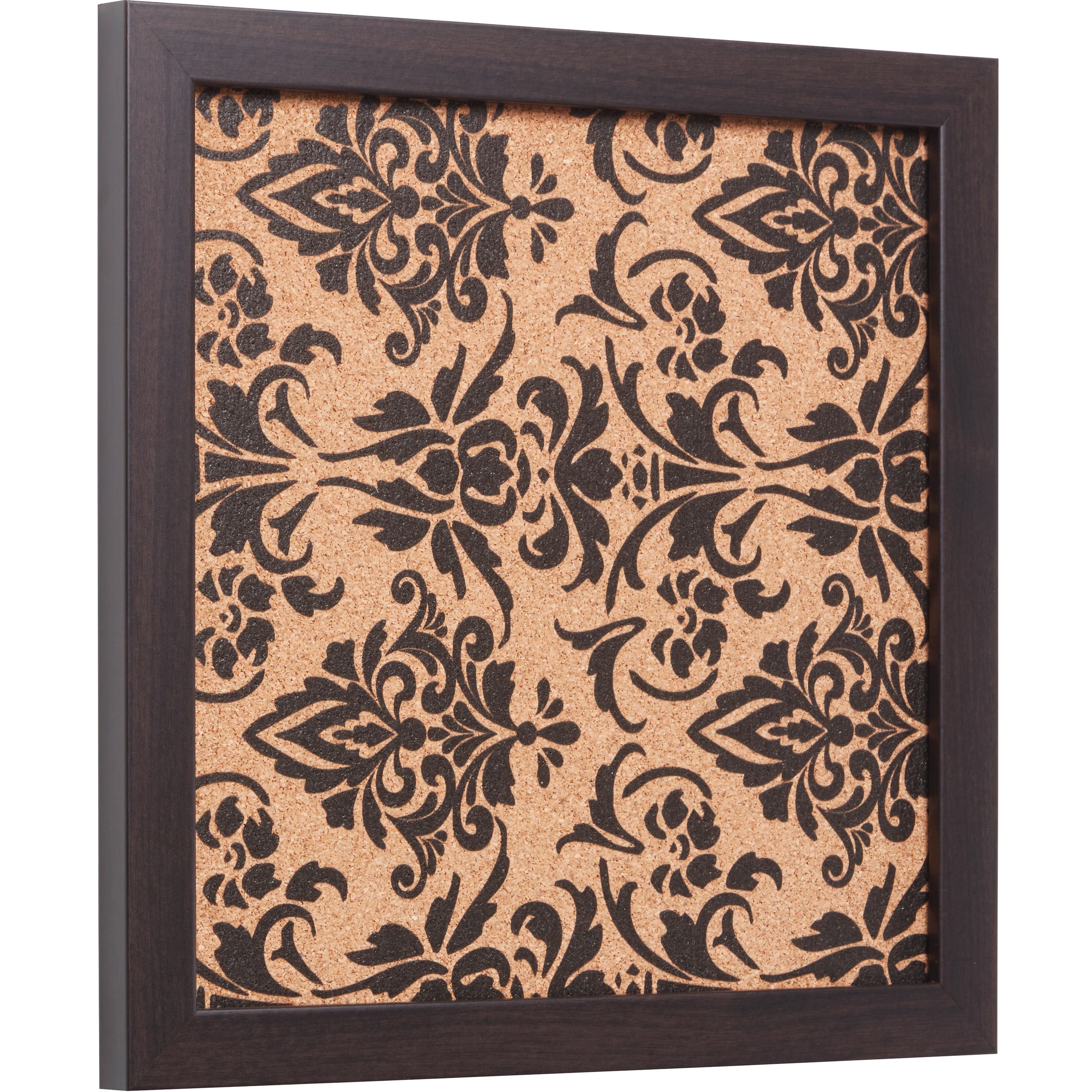 Craig Frames Decorative Cork Bulletin Board, 12x12 Inch, Brown Frame with Fleur de Lis Pattern, Set of 2
