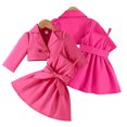 thumbnail image 1 of KYAIGUO 6M-4T Ensemble de Printemps pour Bébés Filles Robe et Cardigan 2 Pcs Robe Sans Manches d'Automne pour Tout-Petits Tenue de Jeu Jupe Cardigan, 1 of 9