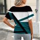 thumbnail image 4 of Blusas de Manga Corta Casuales para las Mujeres Imprimir V-Cuello Suéter Blusa de Poliéster Sudadera de Moda, Top de las Señoras para Invierno Primavera Uso Diario, 4 of 6