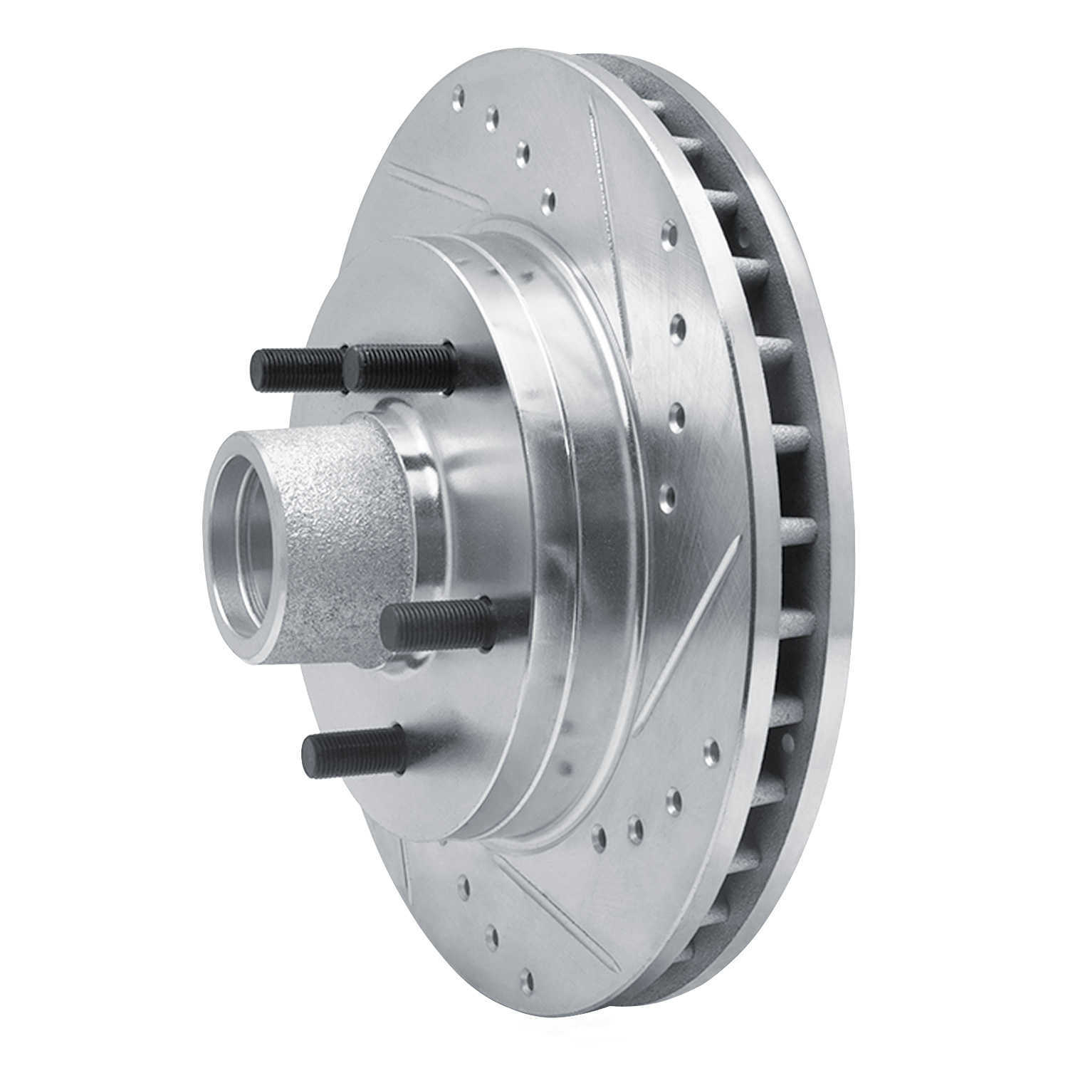 Dynamic Friction Company 631-48022R DFC Brake Rotor - Drilled And Slotted - Silver