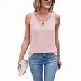 thumbnail image 4 of Chaleco Holgado de Corta con Cuello Redondo y Color Liso para Mujer, y Verano, Rosa, Talla M, 4 of 10