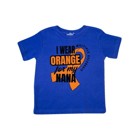 

Inktastic I Wear Orange For My Nana Multiple Sclerosis Awareness Gift Toddler Boy or Toddler Girl T-Shirt