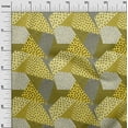 thumbnail image 2 of oneOone Cotton Jersey Yellow Fabric Dot|Check & Triangle Geometric Sewing Craft Projects Fabric Prints By Yard 58 Inch Wide, 2 of 4