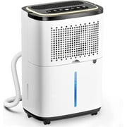 34 Pint Dehumidifier- 3000 Sq. Ft. Large Basement Dehumidifiers with Compressor for Large Rooms - Smart Humidity Control with Drain Hose- Dehu/Dry/Air Mode, LED Display,Timer, Child Lock