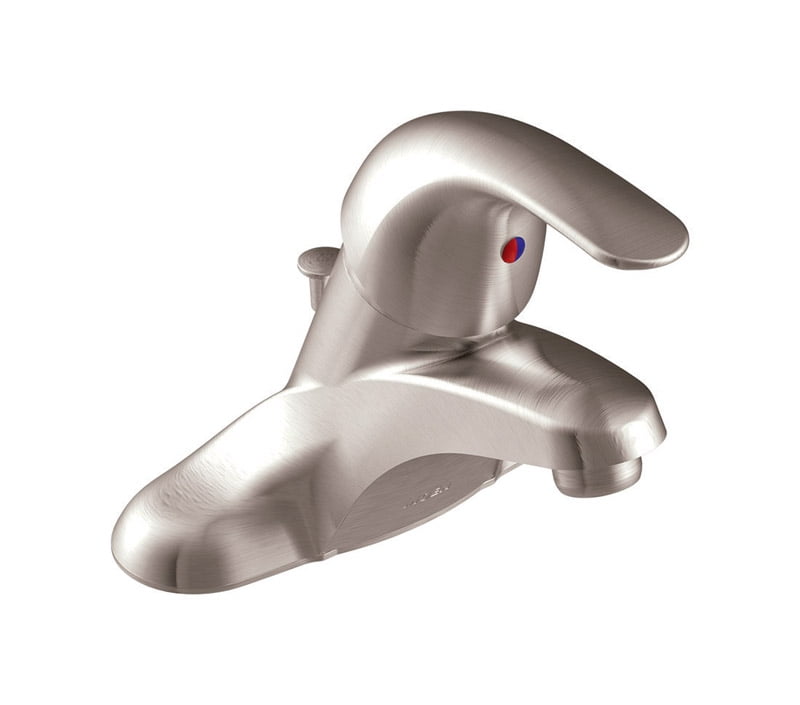 MOEN Adler 4" Centerset 2-Handle Low-Arc Bathroom Faucet in Spot Resist Brushed 