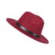 thumbnail image 3 of Sonducket Sombrero de ala ancha de fieltro, gorro Vintage para mujer, gorro cálido de invierno, accesorios de ropa de viaje para fiestas Sombreros Vino rojo, 3 of 8