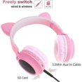 thumbnail image 2 of Auriculares Bluetooth con orejas de gato BT028 Auriculares inalámbricos luminosos Auriculares deportivos estéreo, 2 of 5