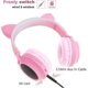thumbnail image 2 of BT028 Cat Ear Bluetooth Headset Luminous Wireless Headphones Stereo Sports Headset, 2 of 5