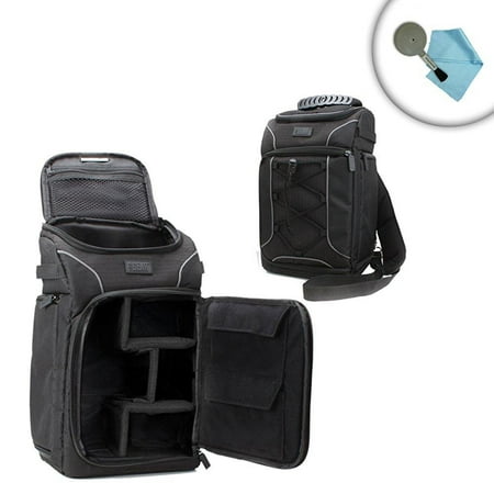 - USA Gear Compact DSLR Camera Bag w/Waterproof Rain Cover & Customizable Dividers - Works with Canon PowerShot SX540 HS, SX420 is, EOS 80D and More DSLR, Compact, Mirrorless & Instant Cameras!