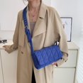 thumbnail image 2 of Designer Female Handbag Solid Color Padded Quilted Crossbody Bag Portable Travel, 2 of 9