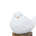 thumbnail image 5 of DecMode Fiber Cement & Teak Country Bird Farmhouse Sculpture, White, 5 of 14
