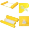 thumbnail image 3 of Pool Floaties for Adults, Inflatable Pool Float Portable Floating Water Hammock Pool Floaties with Bottom Mesh for Vacation Fun and Rest, 3 of 5