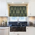 thumbnail image 5 of Yayeee Kitchen Curtains Tier Pair Light Filtering 27"x24" Rod Pocket Short Cafe Window Panel, Hand Drawn Christmas Trees, 5 of 7