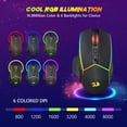 thumbnail image 4 of M814RGB-PRO 2.4G/Wired/Bluetooth Triple Modes Gaming Mouse 8000DPI Rapid Fire Buttons-Redragon, 4 of 15