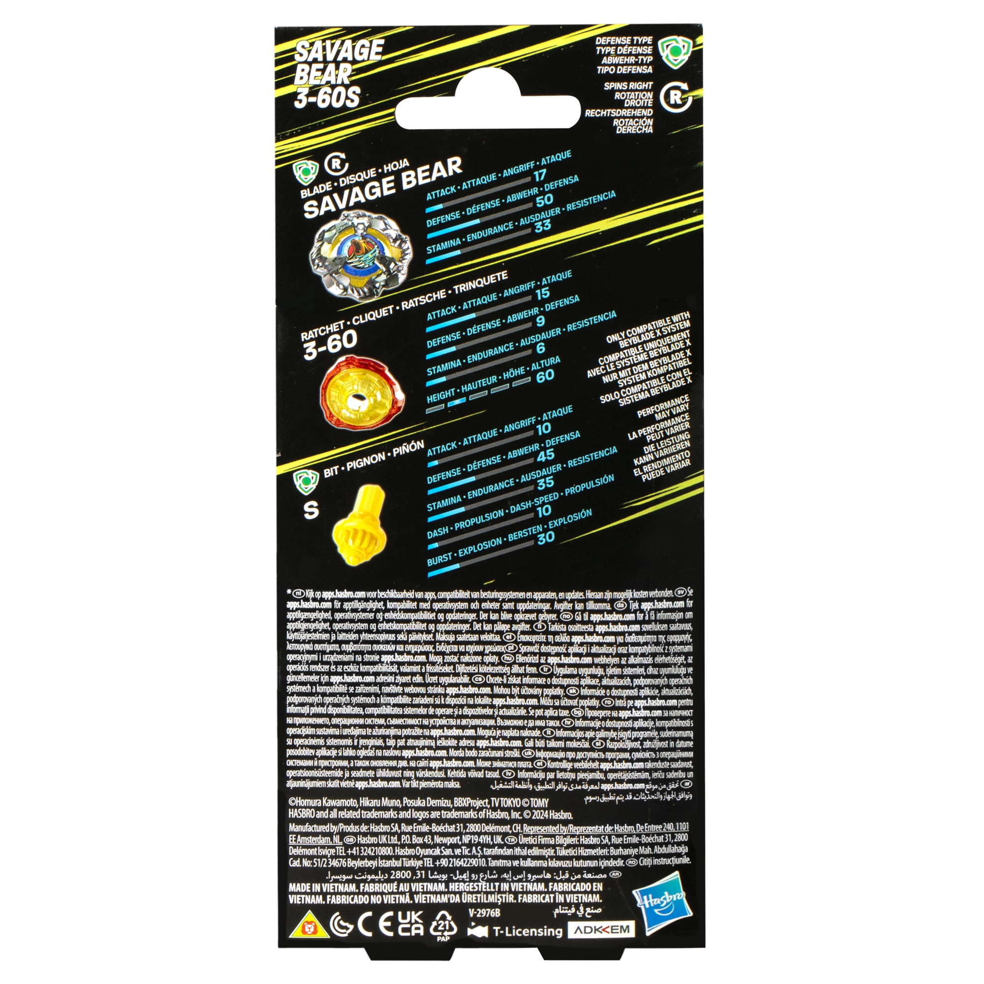 Beyblade - Brandclub - Beyblade X Savage Bear3-60S Booster Pack